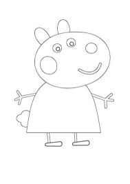 Disegno peppa pig che dorme cartoni animati. Peppa Pig Da Colorare Stampa Immagini In Pdf A4 In Bianco E Nero Gbr