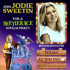 I didn't know you were asking me. Beetlejuice Beetlejuice Beetlejuice Beetlejuice Beetlejuicewatchalong Hosted By Jodie Sweetin On Twitter Begins In One Hour Get Ready To Press Play Head Over To Twitter Com Jodiesweetin Facebook