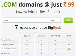 Bigrock Offer Com Domains At Just Rs 99 Only June 2014 Promo Code Email Account Domain Shopping Guide