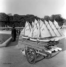 1962 Luxembourg Gardens Paris France Model Sailboat Boat Model Ships