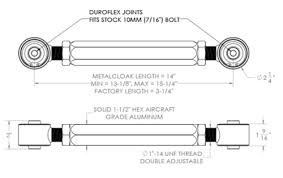 aluminum control arms double adjustable tj lj upper rear