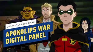 Although darkseid's planet apokolips is the setting of much of the action, none damian wayne/robin is mortally wounded when he shields batman from darkseid's omega beams. Justice League Dark Apokolips War Digital Panel Youtube