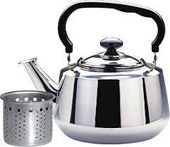 Tea Kettle 1 6 Liters Stovetop Kettle With Strainer Heavy Gauge Stainless Steel Tea Pot With Shiny Mirror Polished Http Www Stovetop Kettle Kettle Tea Pots