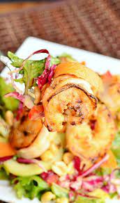 Add ingredients for thai peanut dressing into a mason jar or bowl then shake or whisk to combine. Thai Shrimp Salad With Peanut Dressing Will Cook For Smiles