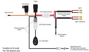 A light bar within 300wcircuit protection: Pre Wired Auxiliary Spot Fog Flood Light Bar Lamp Loom Wiring Harness Impactled