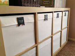 Customized Drona Added Tage Chalkboard Tags On Drona Baskets From Ikea Tags From Pickyourplum Kids Playroom Decor Kids Storage Baskets Kids Playroom