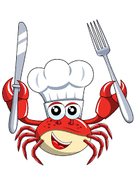 Crabes Droles De Bande Dessinee Avec Un Couteau Et Une Fourchette Clip Art Libres De Droits Vecteurs Et Illustration Image 14508794