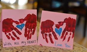 Valentine's day is when you show that special someone how much you love them. Hand Print Valentines Diy Card Valentines Gift Ideas A Thrifty Mom Recipes Crafts Diy And More