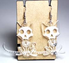 See Through Skeleton Animals and Skull Earrings