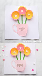 Muttertagskarte Muttertag Basteln Muttertags Bastelarbeiten Bastelideen