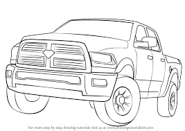 This guide on how to draw a truck will have a lot of basic shapes in it. Learn How To Draw A Ram Truck Trucks Step By Step Drawing Tutorials