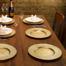 Sous assiettes rondes en plastique doré. Assiettes De Presentation En Verre Lot De 6 Kaufen