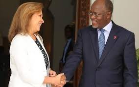 John pombe joseph magufuli ndiye rais wa tano wa jamhuri ya muungano wa tanzania. President John Pombe Magufuli Meets Ambassador Florence Tinguely Mattli At State House