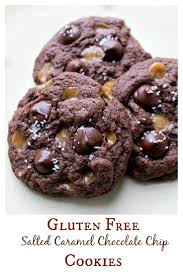 Gluten Free Salted Caramel Chocolate Chip Cookies Cuisine Et Boissons Recette Cuisine Sans Gluten