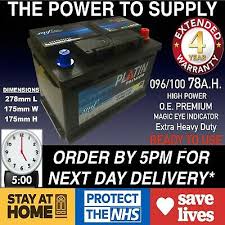 A healthy car battery is essential for your vehicle to run, and it's hard to know when a battery is running out of starting power. New Genuine Oem Heavy Duty Car Battery Type 096 100 78ah 4 Year Guarantee 24hr Ebay