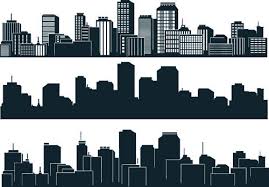 Black And White Pictures Of City Skylines Black With White City Building Design Vector 03 Building Silhouette City Silhouette City Buildings