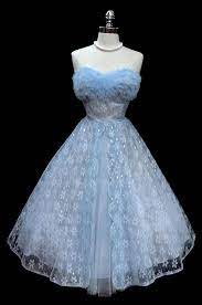 Reserved For Melanie Vintage 1950 S 50 S Baby Blue Metallic Silver Ruffled Shelf Bust Cocktail Party Prom Dress L Vintage Dresses Dresses Tulle Party Dress