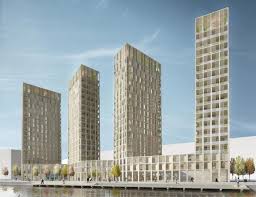 Construit en partie en bois. Les Tours En Structure Bois Progressent Rapidement Architecture