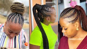 If you are good at braiding then you will successfully style. Black Braided Ponytail Hairstyles All Time Beautiful Styles Zaineey S Blog