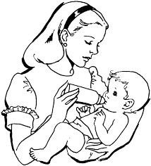 Kleurplaat zwangere mama thema de baby • thema s. Kids N Fun Kleurplaat Baby Baby Krijgt Fles