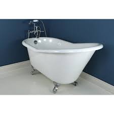 Find the best cast iron bathtubs at the lowest price from top brands like kohler, ball, barclay & more. 60 Cast Iron Slipper Clawfoot Tub With Feet No Faucet Drillings With Polished Chrome Feet Platinum Bath