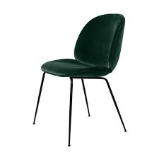 Gubi Beetle Chair Samtpolster Und Gestell Schwarz Stuhle Esszimmerstuhl Polster