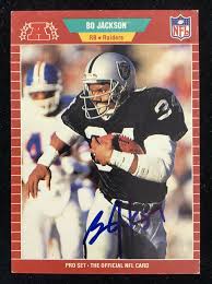 $162.12 — 119 — mint 9: Bo Jackson Signed 1989 Pro Set 185 Football Card Raiders All Star Autograph Jsa