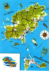 More Postcard Maps Spanish Islands Ibiza Map Map Spanish Islands