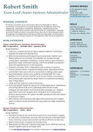 Senior Systems Administrator Resume Samples Qwikresume