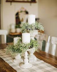 Spring Farmhouse Decor In Dining Room With Candles Spring Decor Spring Home Spring Home Decor