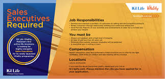 You must now look for work to remain eligible for unemployment benefits. Igi Life Insurance Limited Jobs Sales Executive