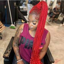 2020 Ghana Weaving Shuku Braids Braidstyles Feedinbraids Neatbraids Ponytailweave Fe Ghana Braids Ghana Braids Hairstyles Latest Ghana Weaving Hairstyles