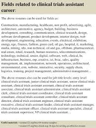 8 clinical trials assistant resume samples