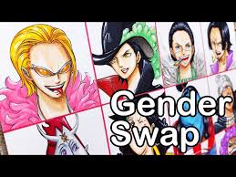 Drawing One Piece Shichibukai as a girls | Gender Swap - YouTube