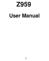 Insert a different operator simcard (e.g. Zte Z959 User Manual Pdf Download Manualslib