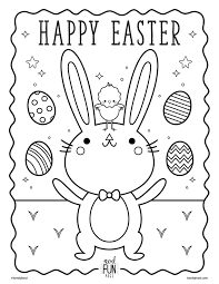 Happy easter wishes free coloring pages for kids printable. Printable Coloring Page Easter Crate Kids Blog