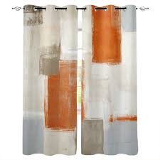 Long floor curtains elegantly complement the image of modern design Orange Paint Graffiti Abstract Window Curtains Home Decor Curtains For Living Room Bedroom Kitchen Items Christmas Curtains Hot Offer B8b0d Goteborgsaventyrscenter