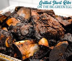 I seasoned the ribs with a new bbq rub from suchi's spices, . Smoked Beef Short Ribs Grilled Short Ribs On The Big Green Egg