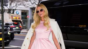 Paris Hilton is pretty in pink as she channels Wickeds Glinda in New York  City | Daily Mail Online