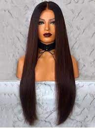 Middle Part Straight Capless Synthetic Long Wig Straight Hairstyles Straight Lace Front Wigs Frontal Hairstyles