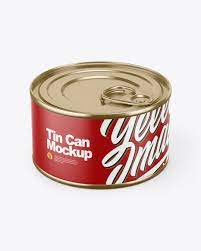 Download Tin Can With Pull Tab Mockup In Can Mockups On Yellow Images Object Mockups