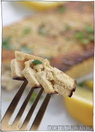 Fry chopped garlic and add diced taro, stir well, add water and flour, simmer for 15 mins till soft, set aside. Vegan Tofu Fillets Vegan Fish It Doesn T Taste Like Chicken