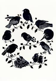 Get access to exclusive content and experiences on the world's largest membership platform for artists and creators. Valerie Cuthbert Artist Nz Black Robins Round Lino Cut Prints