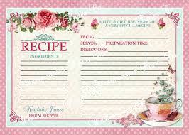 Hey I Found This Really Awesome Etsy Listing At Http Www Etsy Com Listing 155416399 Tea Party Br Tea Party Bridal Shower Recipe Cards Printable Recipe Cards