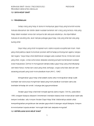 Amalan gaya hidup sihat 1 unit tema 7: Esei Pendek Gaya Hidup Sihat Dan Penulisan Rfleksi Pdf