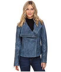 Liebeskind Leather Jacket Indigo Blue 6pm Com Jackets Lambskin Leather Jacket Coats For Women