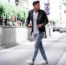 50 Nice And Unique Men Outfit To Wear Everyday Mens Outfits Mens Fashion Casual Leather Jacket Outfit Men