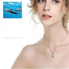Crystal Dolphin Necklace for Women