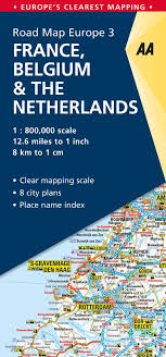 Aa Road Map France Belgium Netherlands Road Map Europe