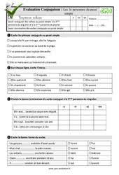Exercices d'anglais à imprimer et à télécharger gratuitement en pdf ! Evaluation Avec Correction Le Passe Simple Cm1 Cycle 3